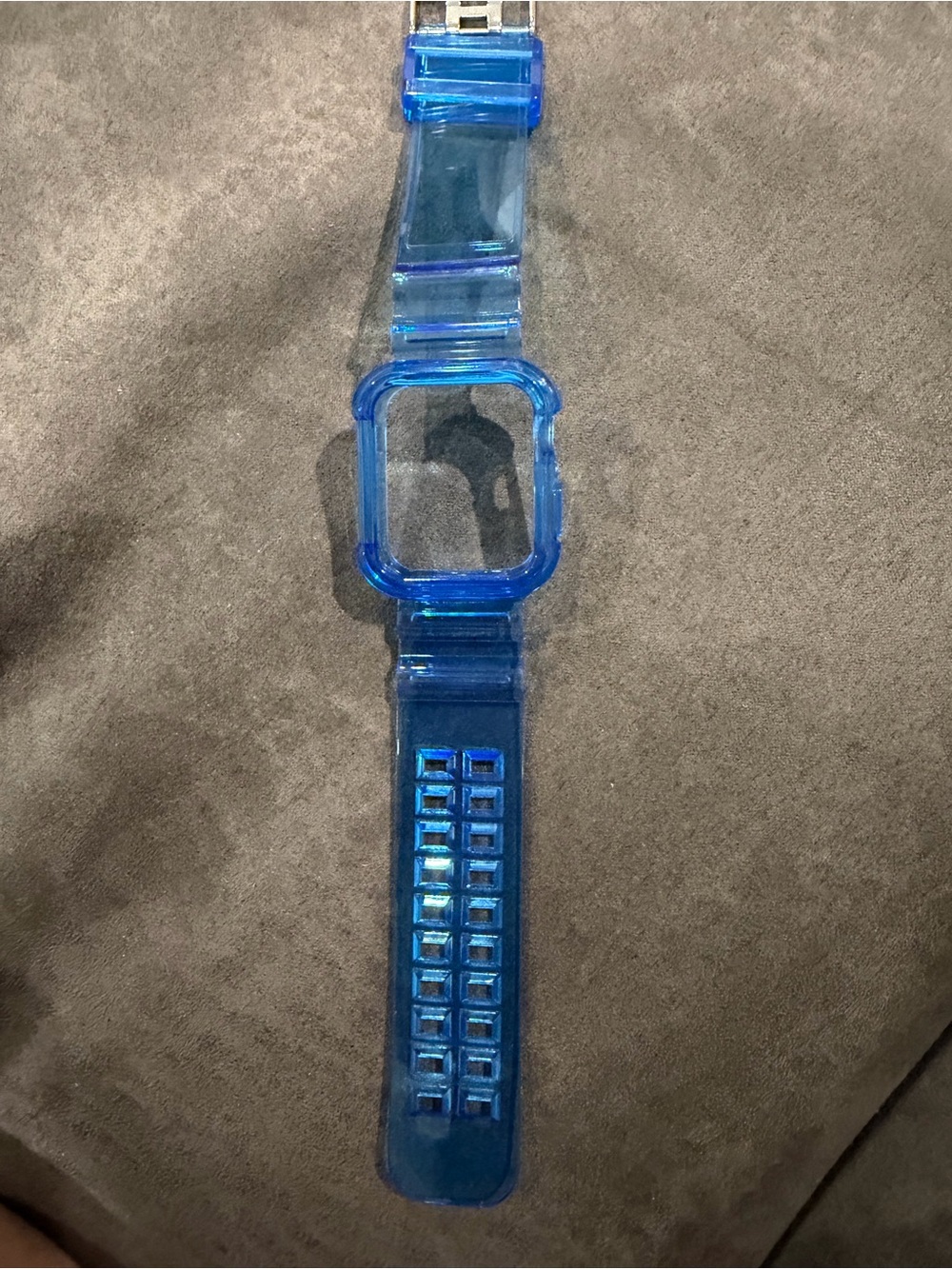 New Blue Transparent Protective Watch Case and Strap for Smartwatch 38-40-41mm